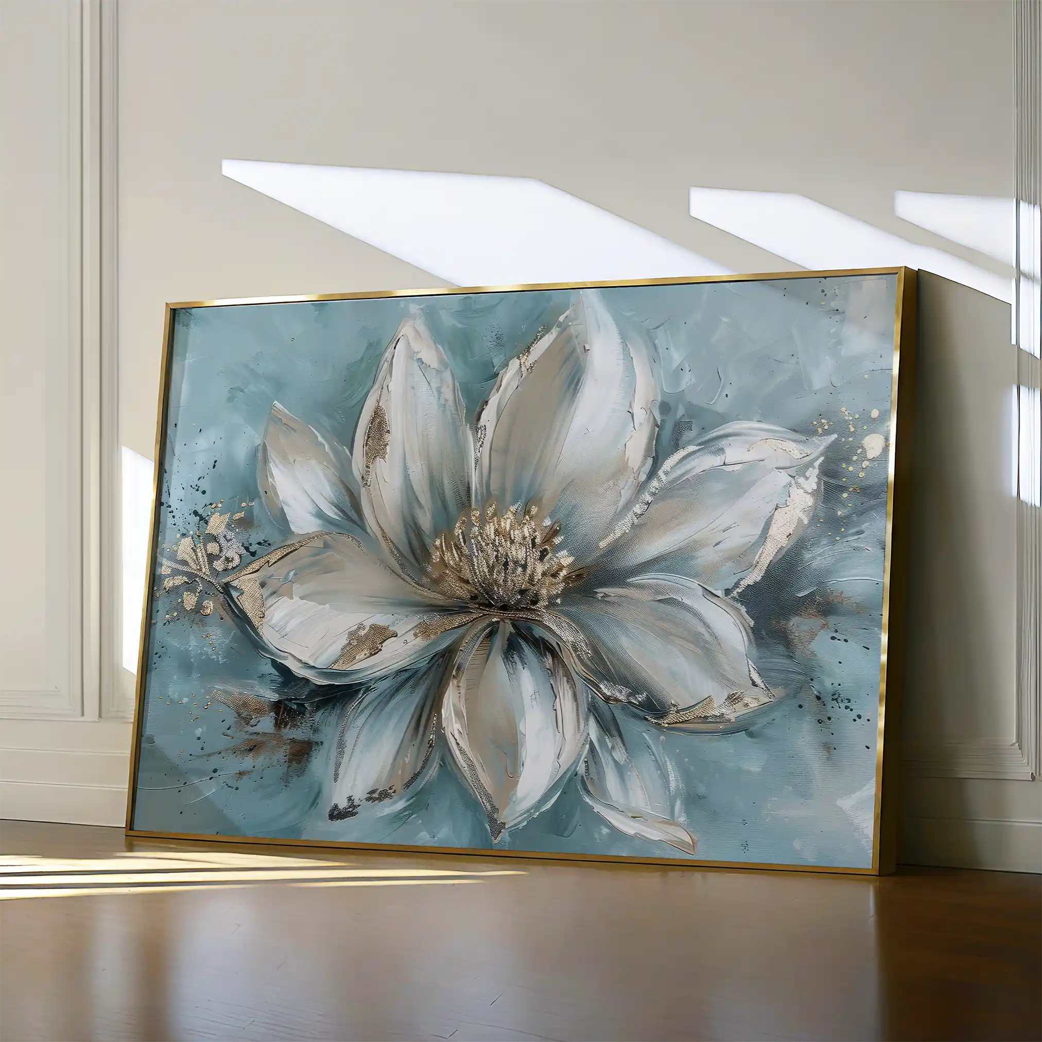 Floral 233 Canvas Art 60 x 40 cm / Black