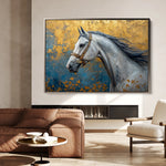 Horses 233 Canvas Art 18" x 24" / 45 x 60 cm / Black