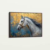 Horses 233 Canvas Art 18" x 24" / 45 x 60 cm / Black