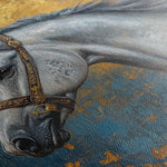 Horses 233 Canvas Art 18" x 24" / 45 x 60 cm / Black