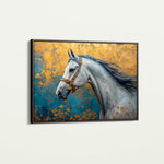 Horses 233 Canvas Art 60 x 40 cm / Black