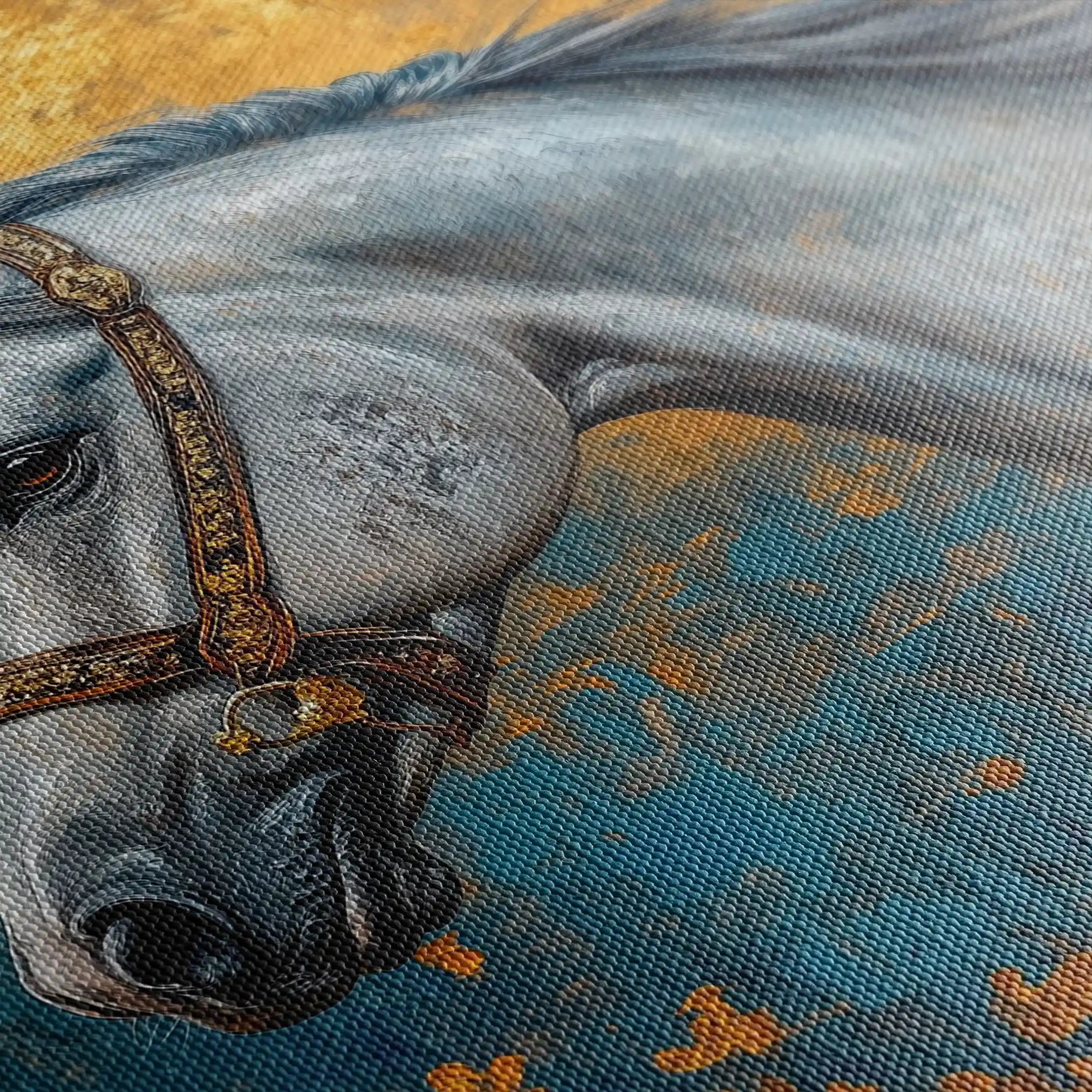 Horses 233 Canvas Art 60 x 40 cm / Black
