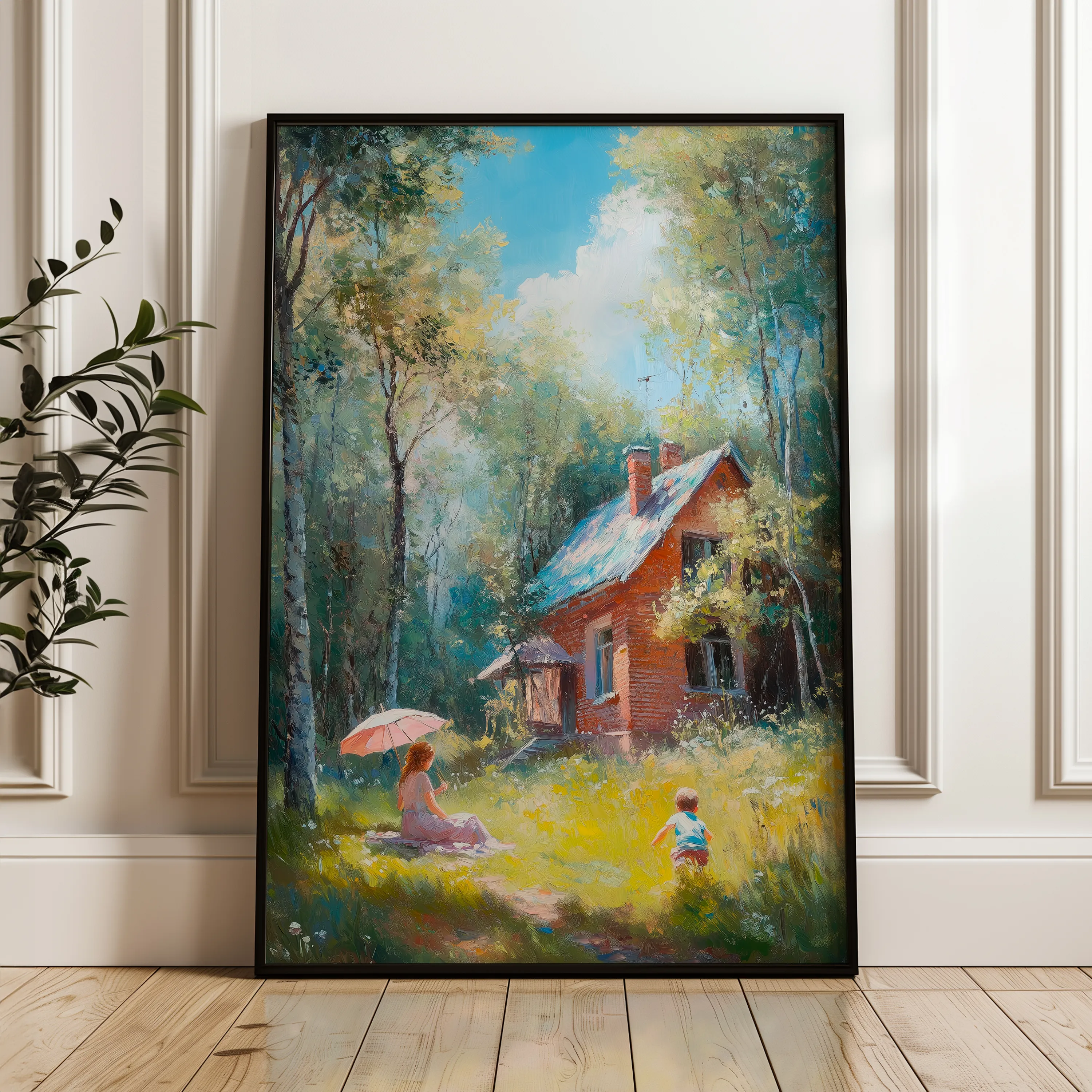 Landscape 233 Canvas Art 18" x 24" / 45 x 60 cm / Black