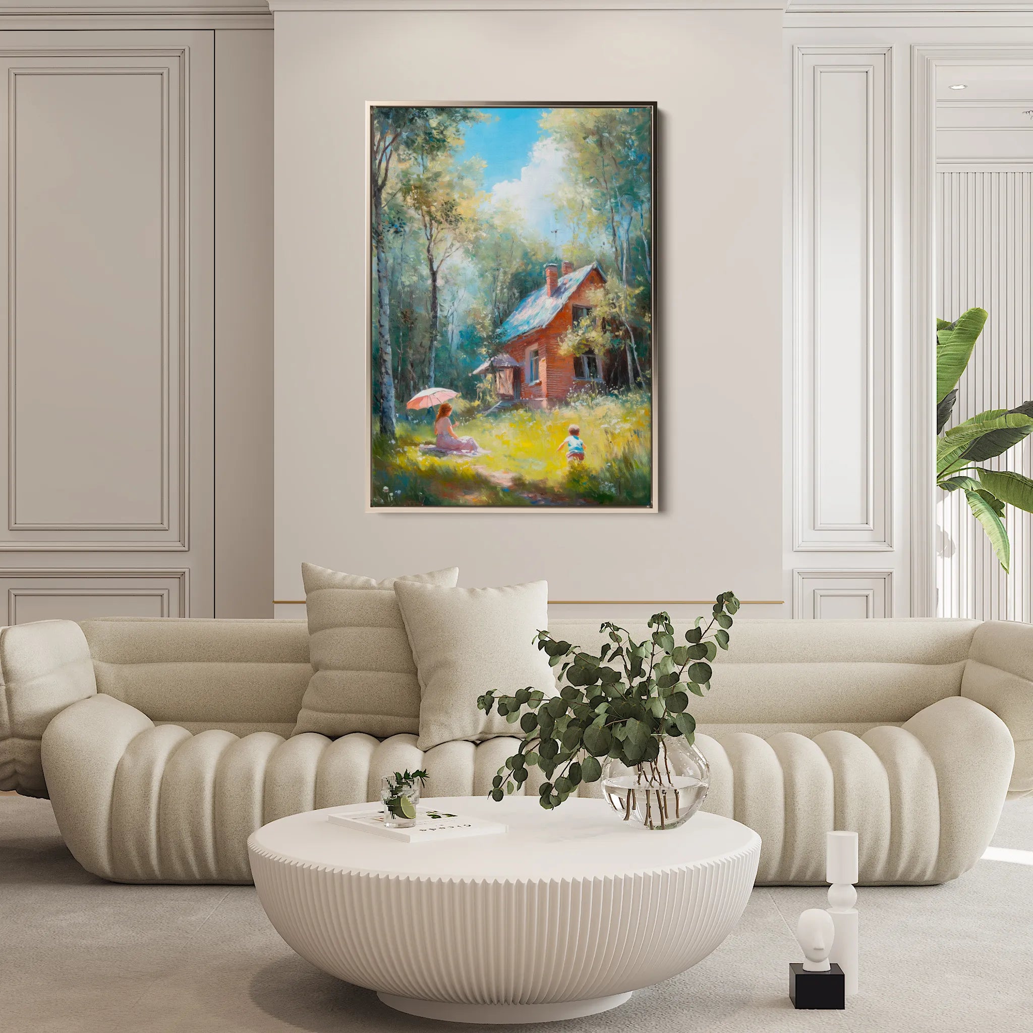 Landscape 233 Canvas Art 18" x 24" / 45 x 60 cm / Black