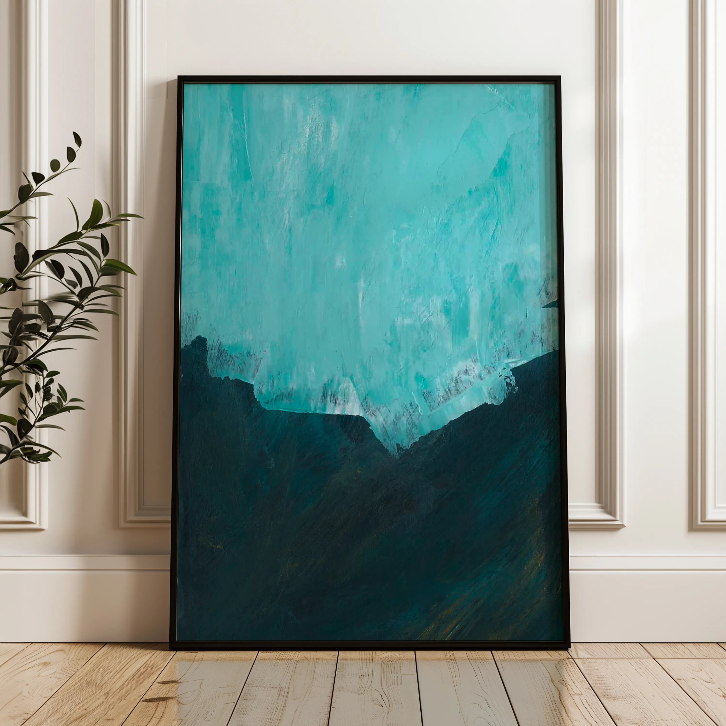 Abstract 234 Canvas Art 18" x 24" / 45 x 60 cm / Black