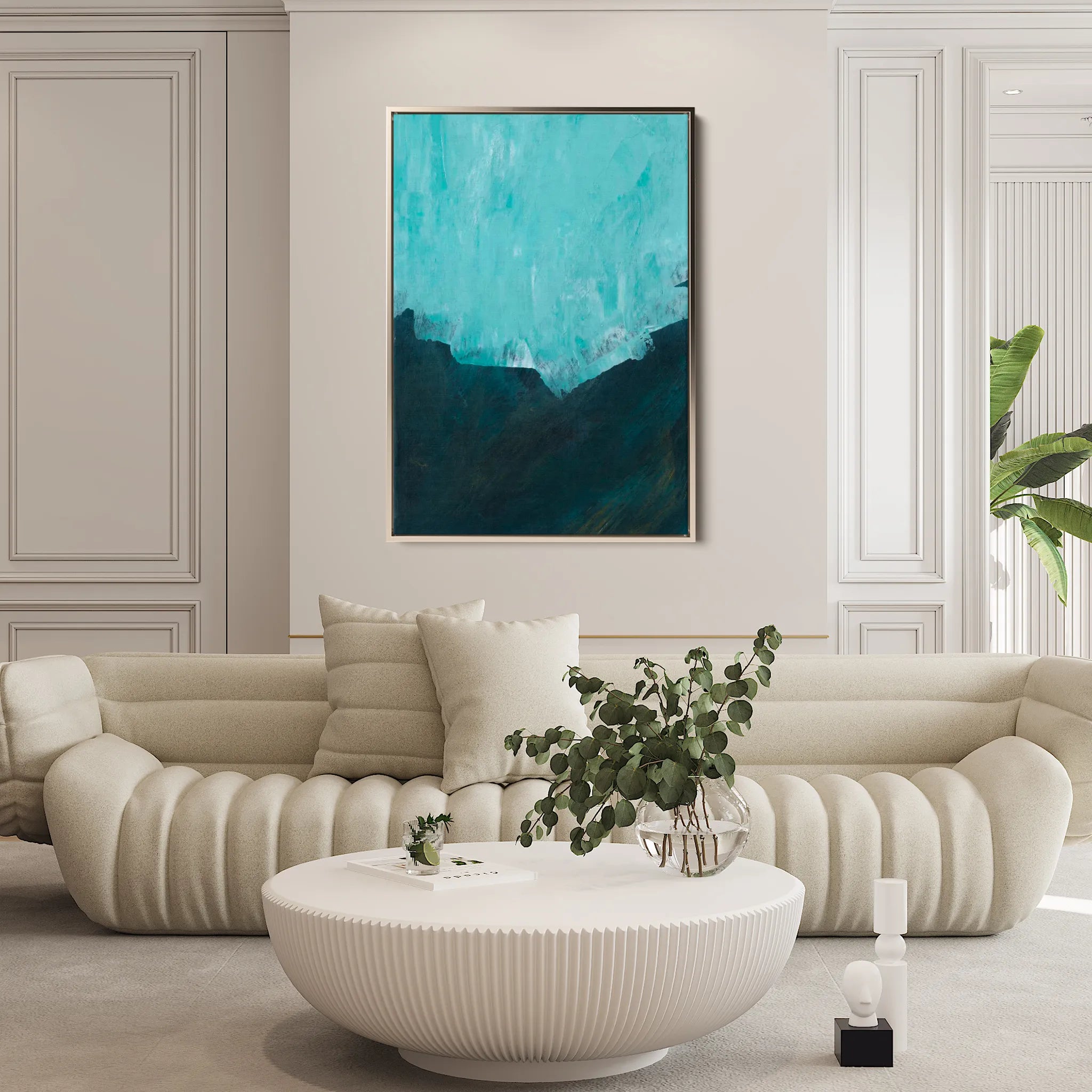Abstract 234 Canvas Art 18" x 24" / 45 x 60 cm / Black