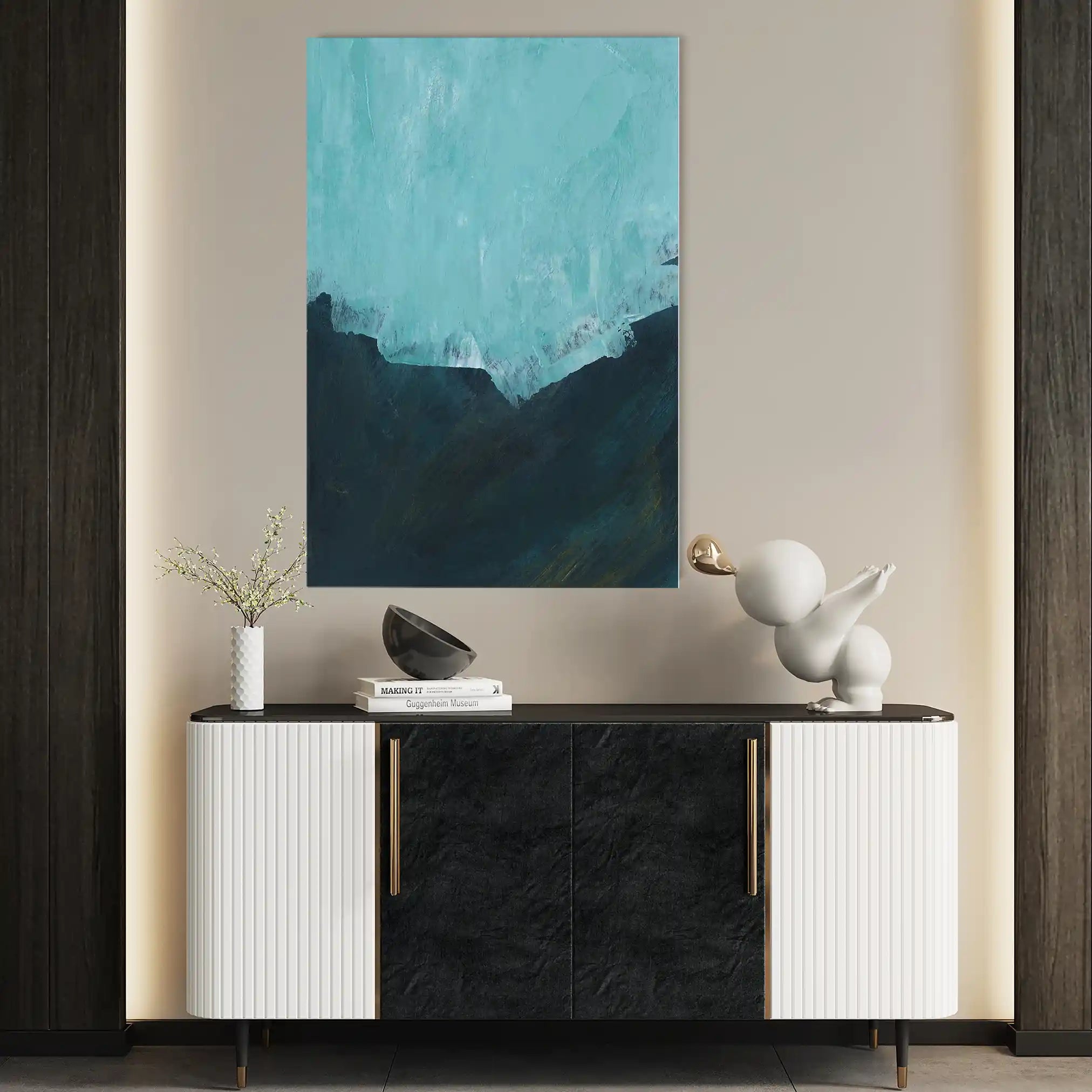 Abstract 234 Canvas Art 18" x 24" / 45 x 60 cm / Black
