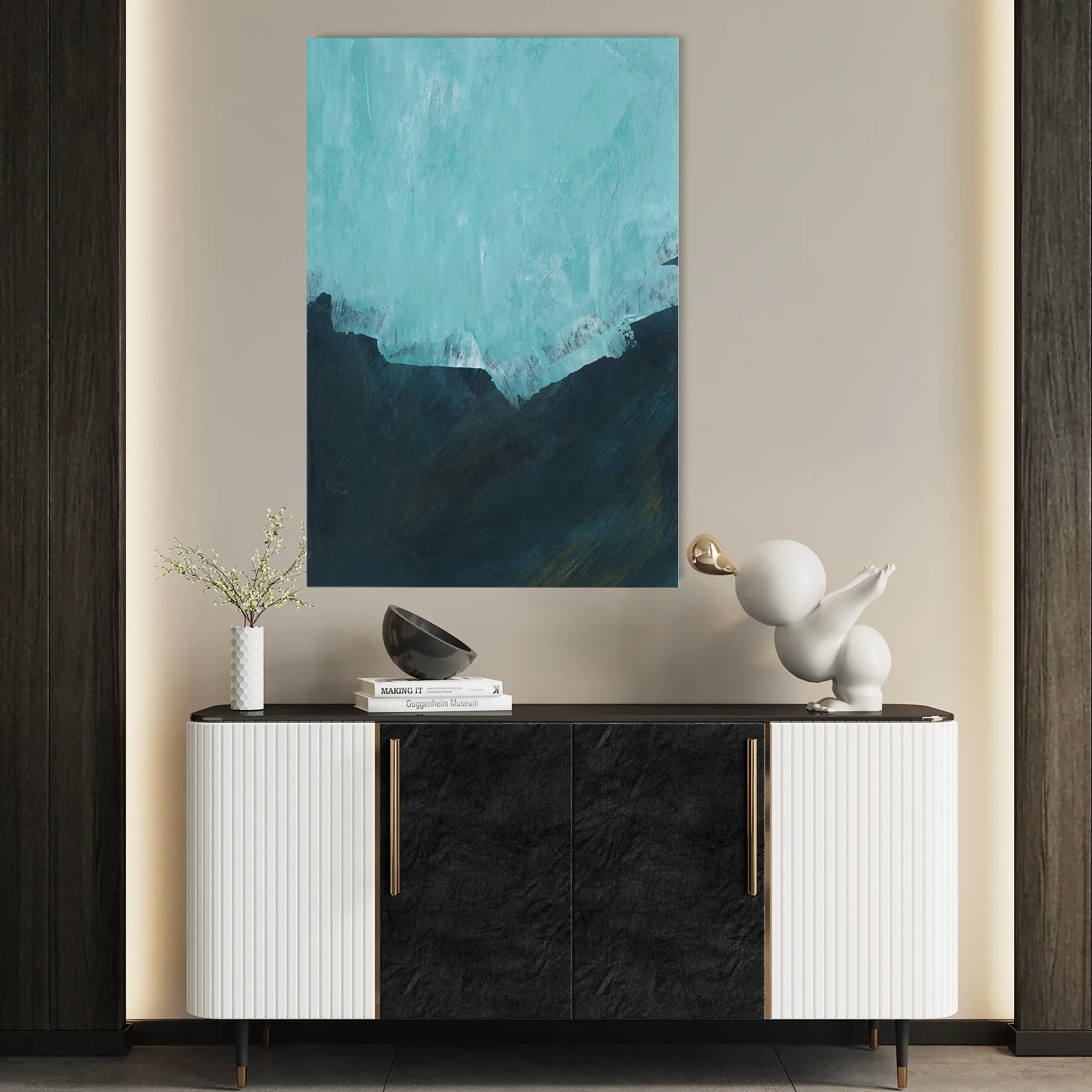 Abstract 234 Canvas Art 18" x 24" / 45 x 60 cm / Black