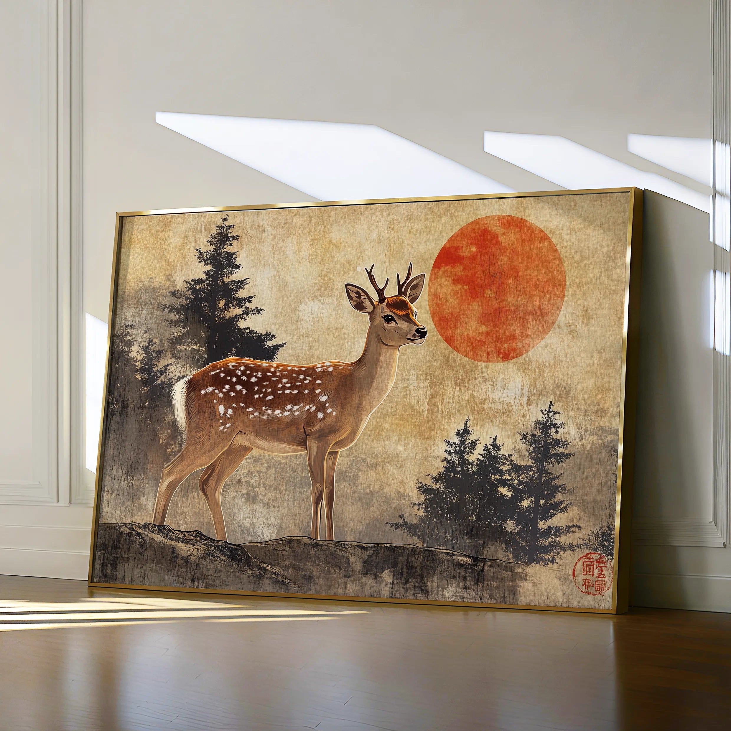 Animals 234 Canvas Art 18" x 24" / 45 x 60 cm / Black