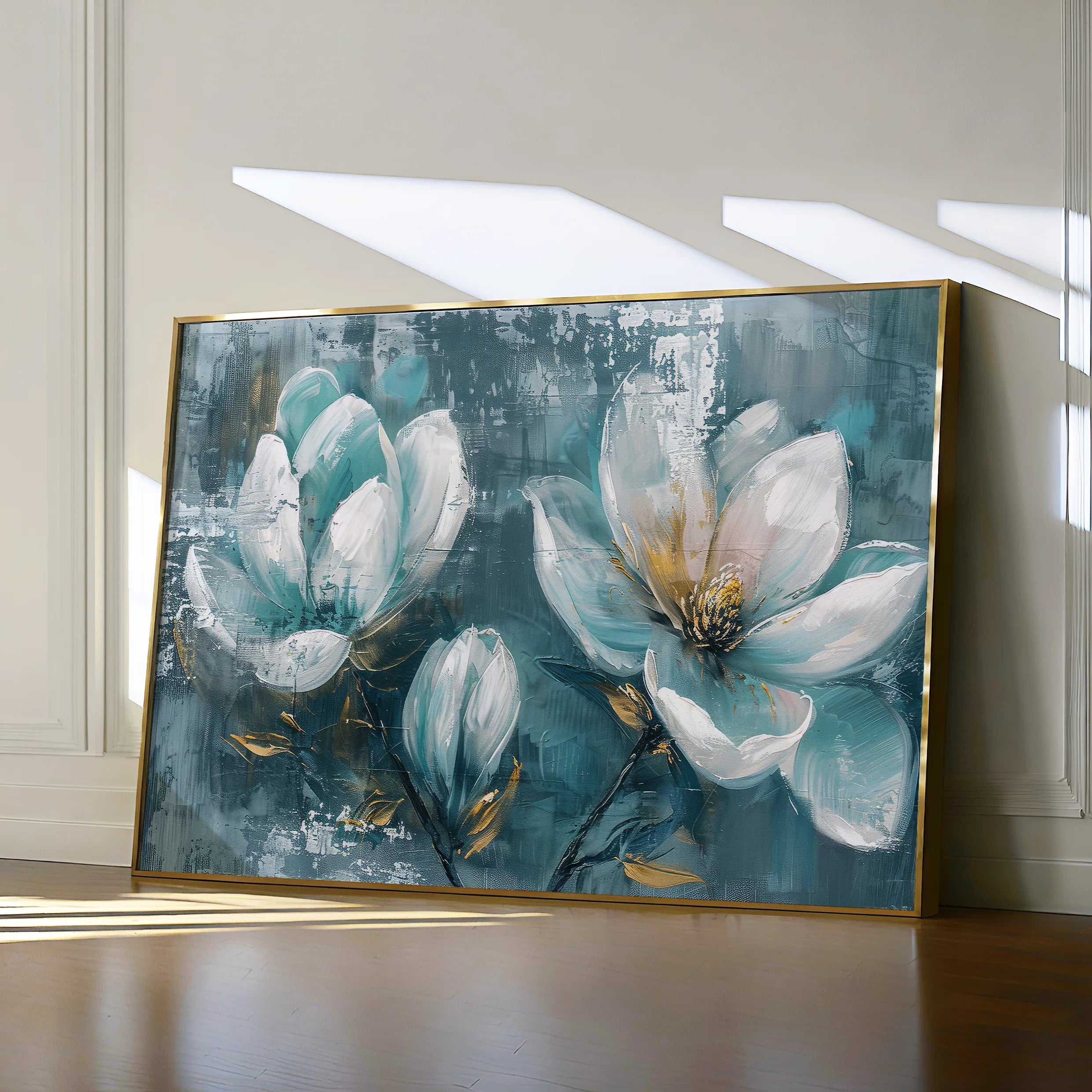 Floral 234 Canvas Art 18" x 24" / 45 x 60 cm / Black
