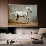 Horses 234 Canvas Art 18" x 24" / 45 x 60 cm / Black