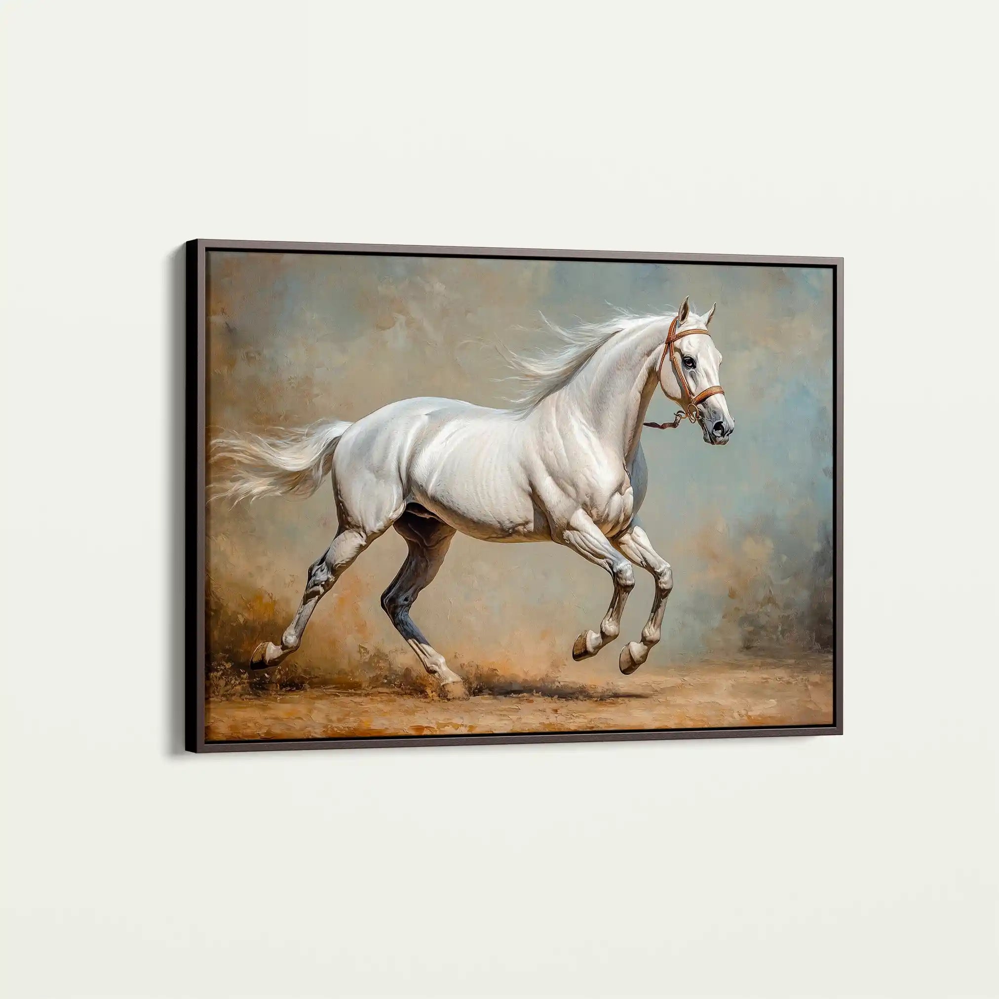 Horses 234 Canvas Art 60 x 40 cm / Black