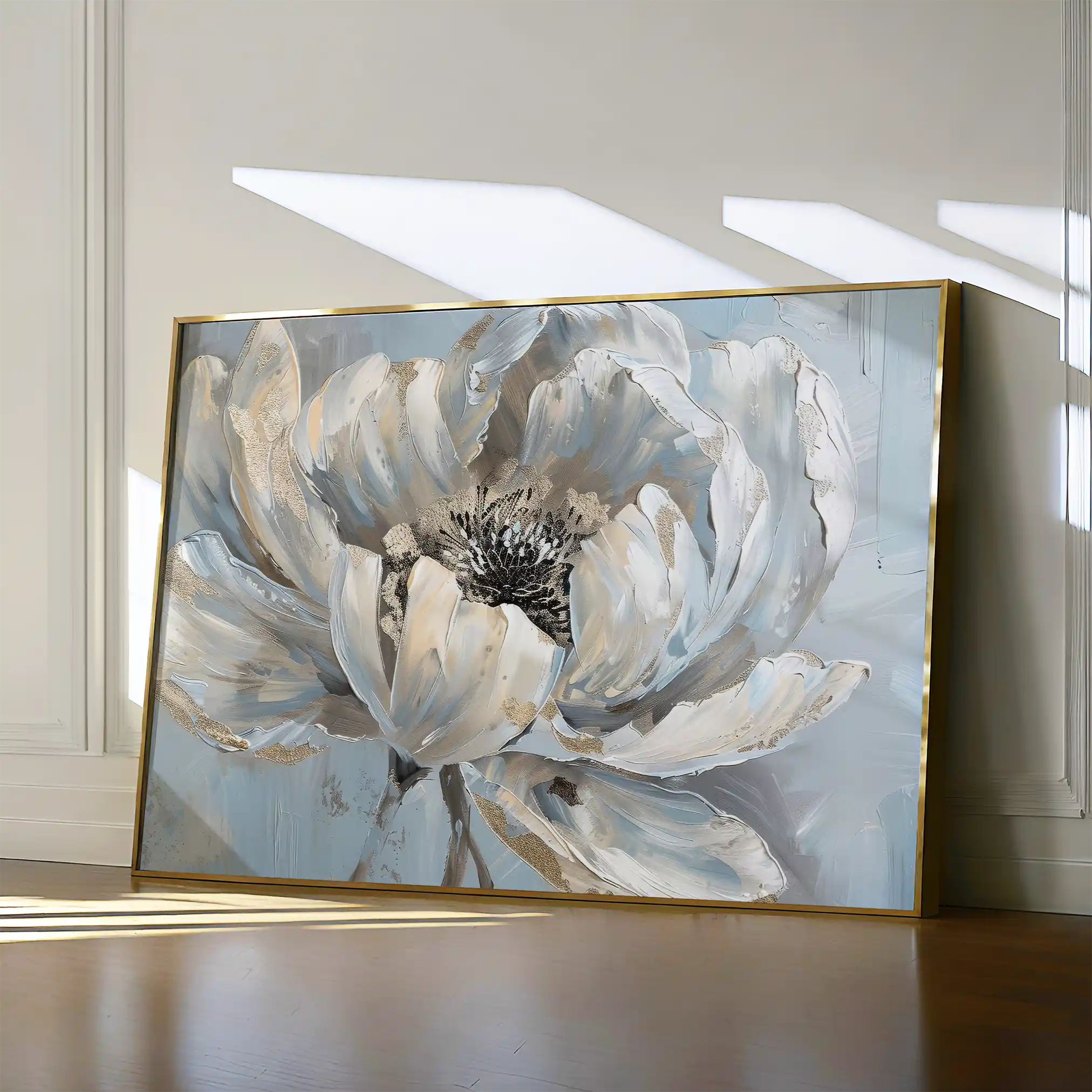 Floral 235 Canvas Art 60 x 40 cm / Black