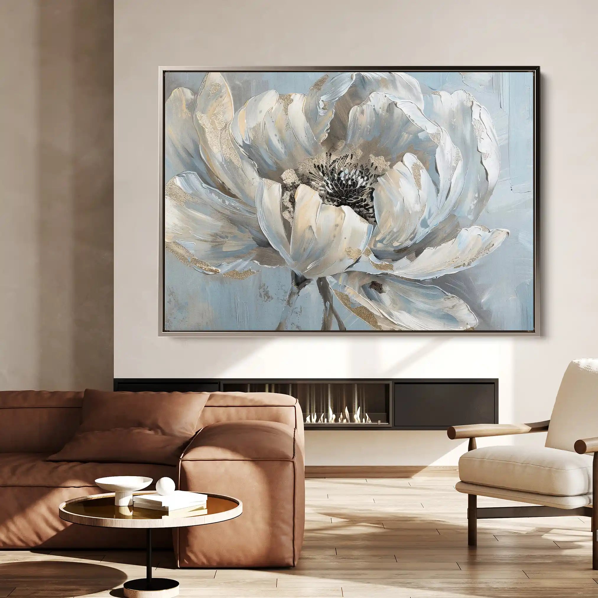 Floral 235 Canvas Art 60 x 40 cm / Black