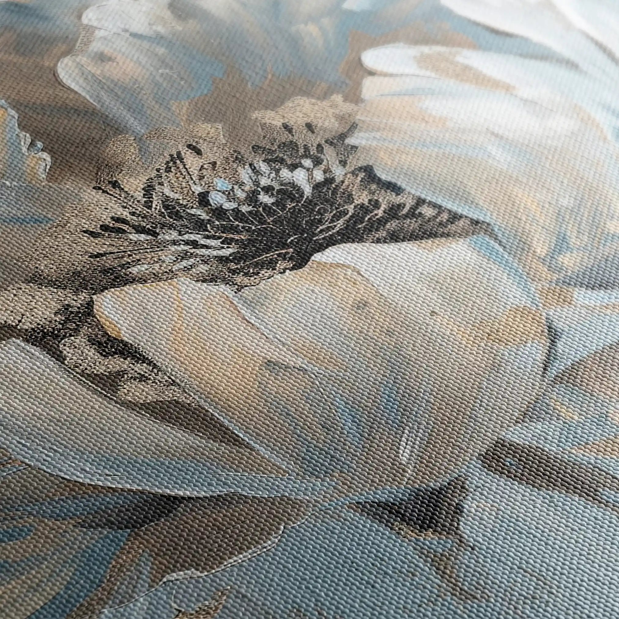 Floral 235 Canvas Art 60 x 40 cm / Black