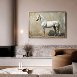 Horses 235 Canvas Art 18" x 24" / 45 x 60 cm / Black