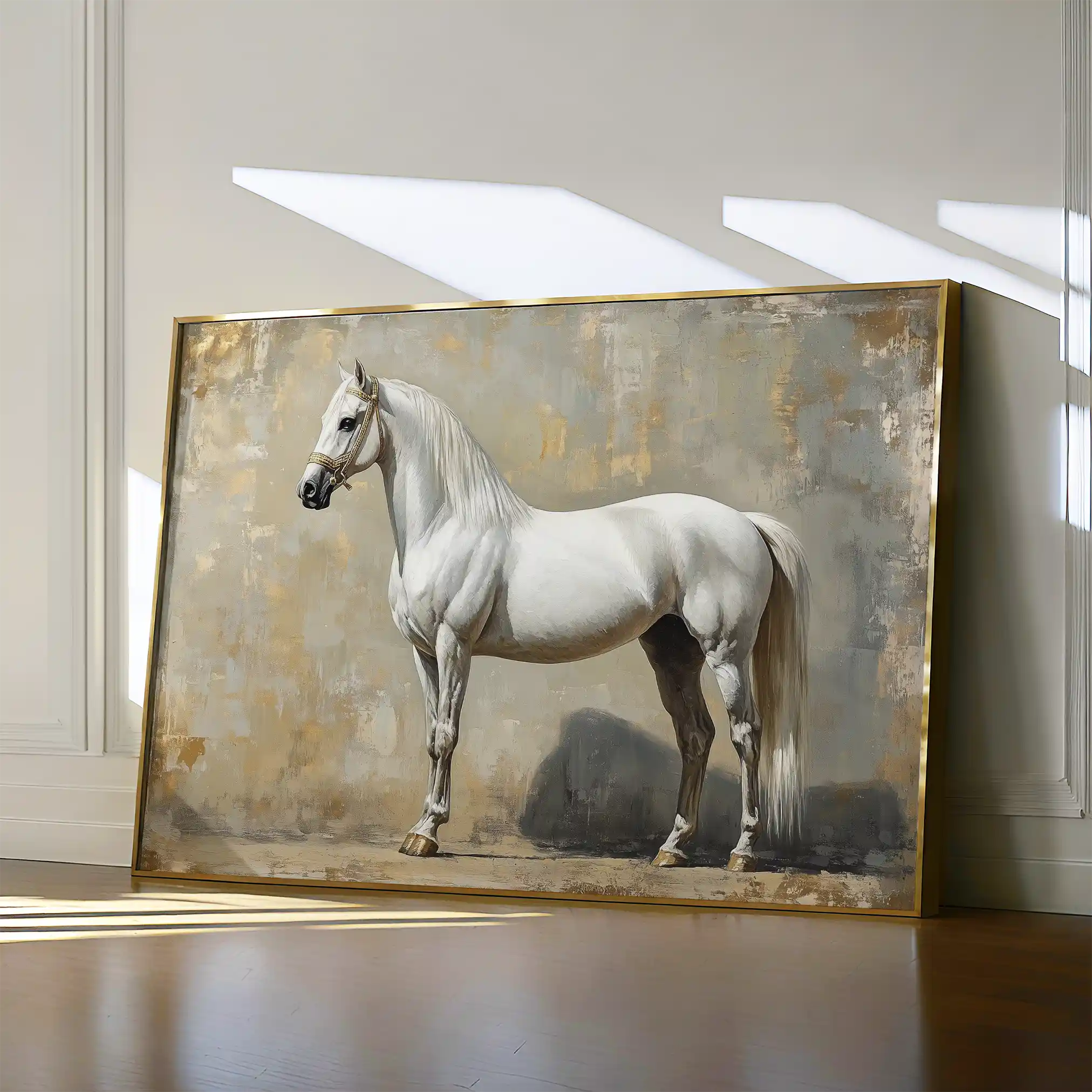 Horses 235 Canvas Art 60 x 40 cm / Black