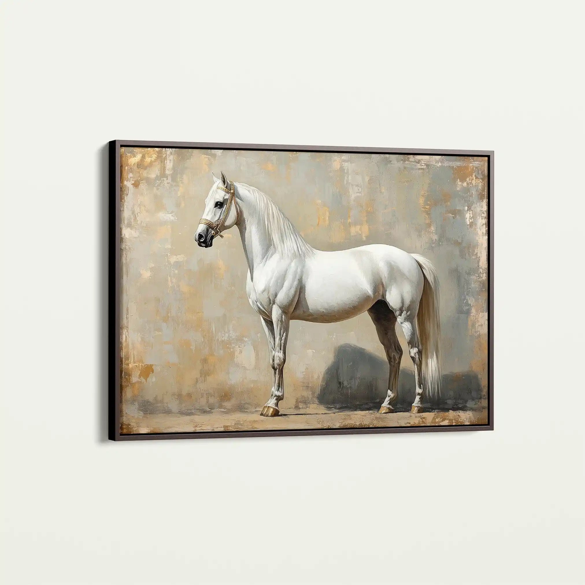 Horses 235 Canvas Art 60 x 40 cm / Black