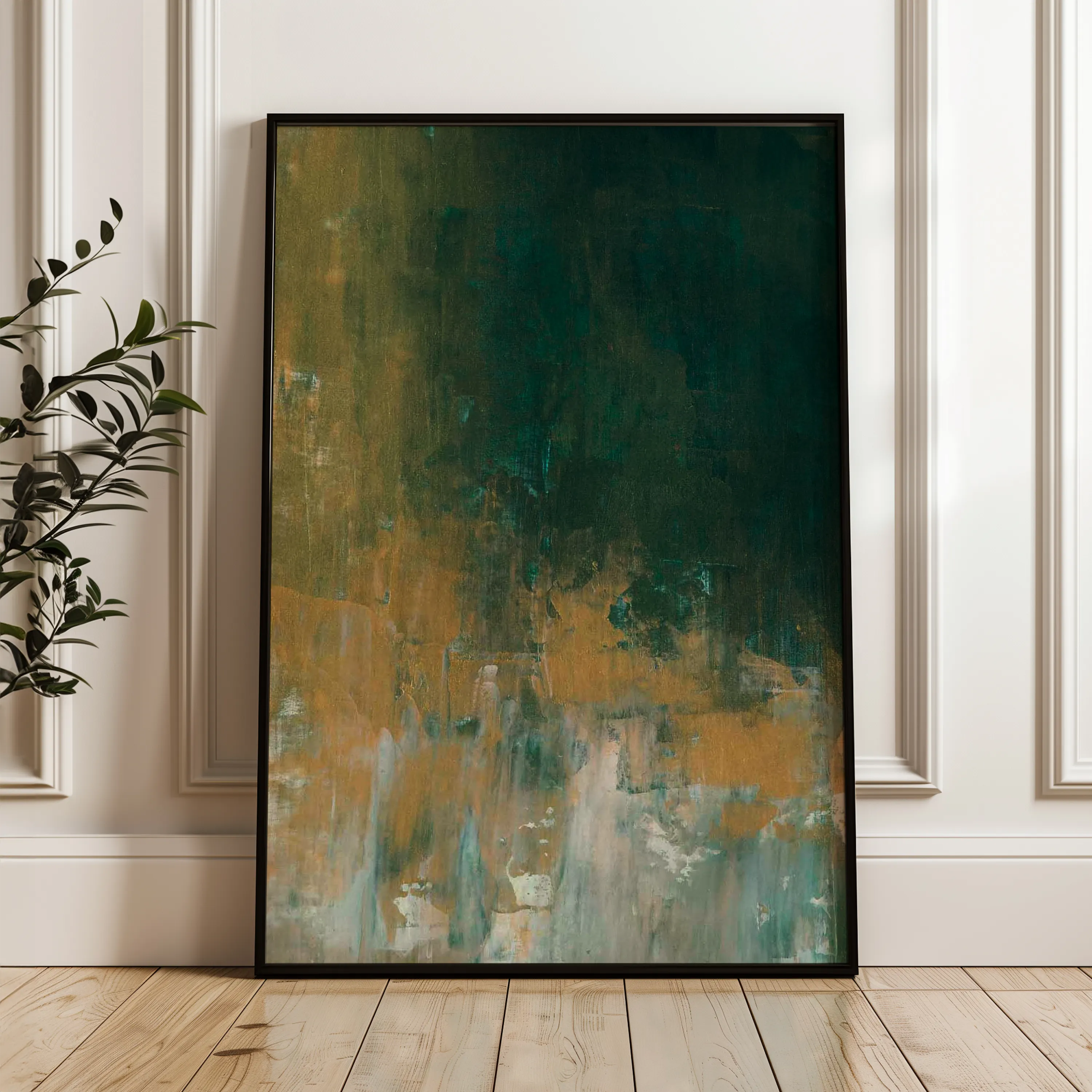 Abstract 236 Canvas Art 18" x 24" / 45 x 60 cm / Black