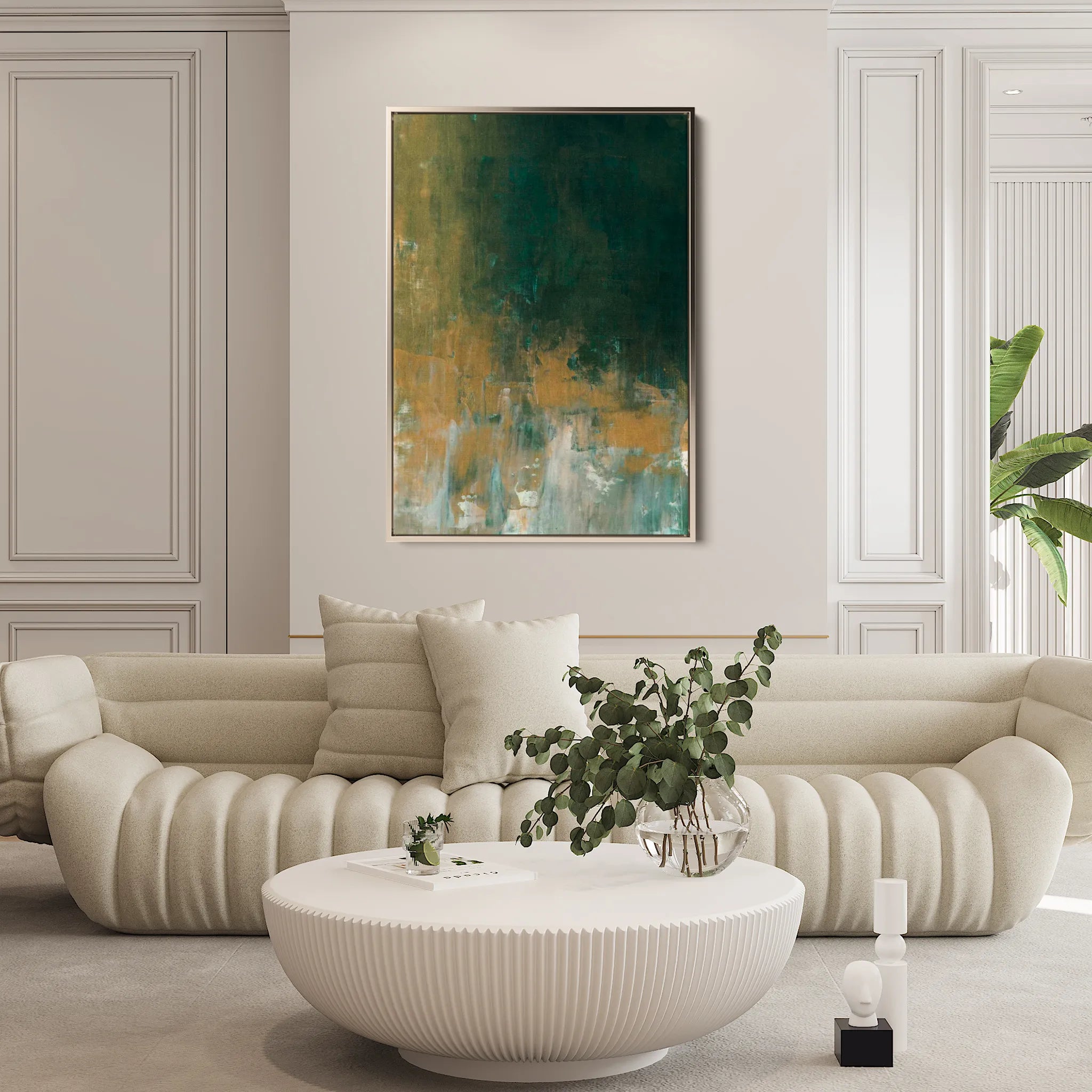 Abstract 236 Canvas Art 18" x 24" / 45 x 60 cm / Black