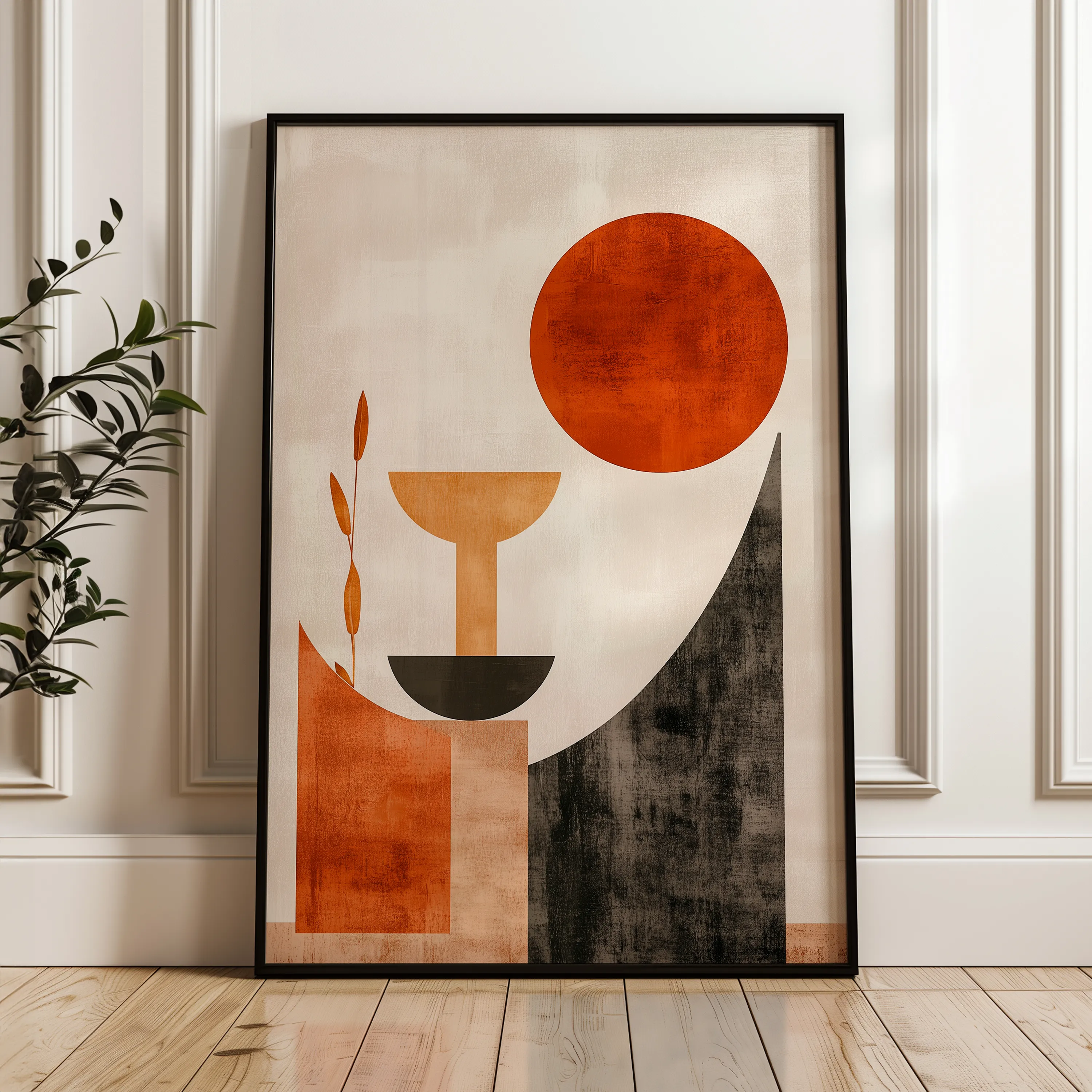 Boho 236 Canvas Art 18" x 24" / 45 x 60 cm / Black