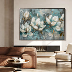 Floral 236 Canvas Art 18" x 24" / 45 x 60 cm / Black