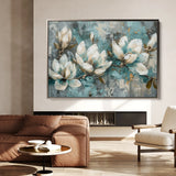 Floral 236 Canvas Art 18" x 24" / 45 x 60 cm / Black