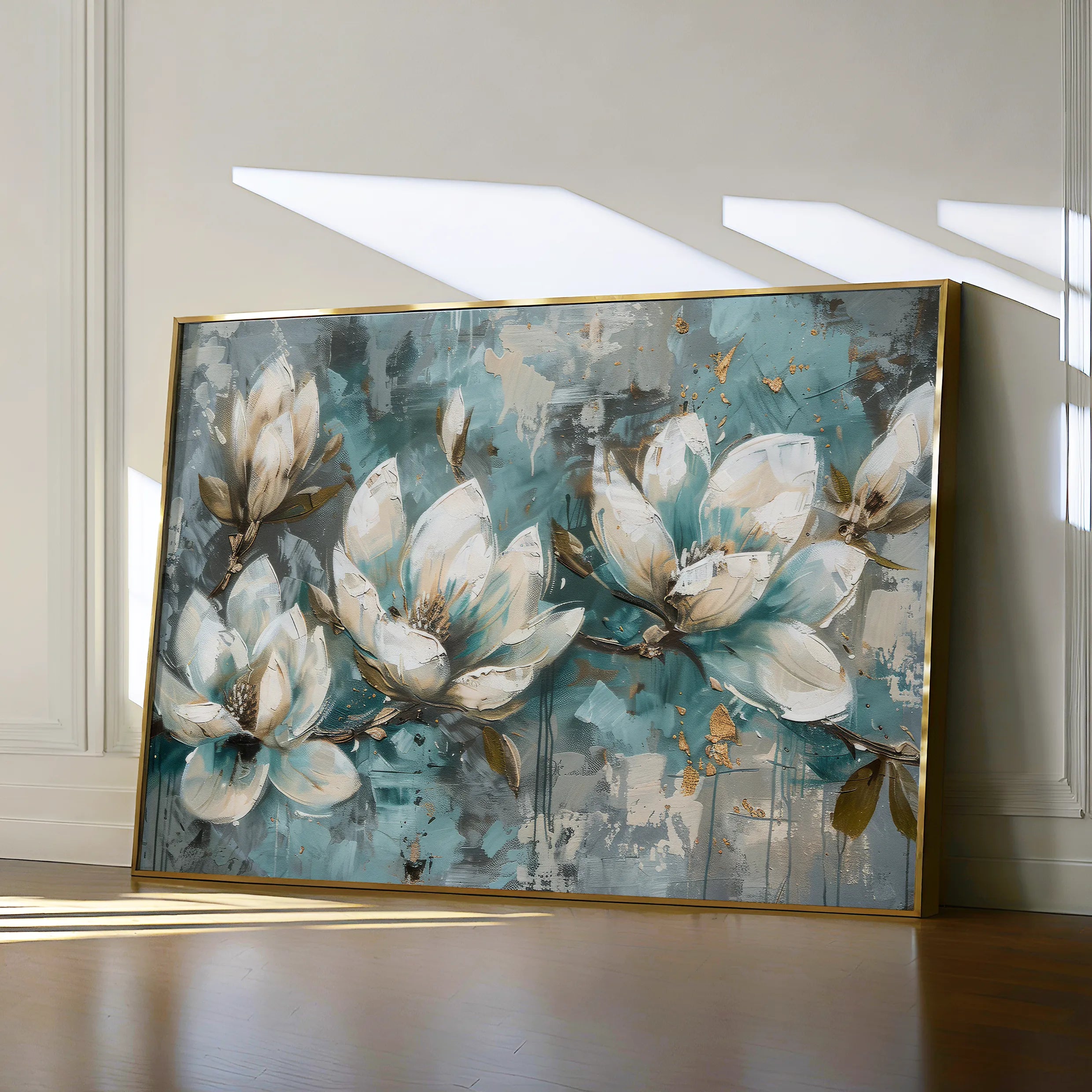 Floral 236 Canvas Art 18" x 24" / 45 x 60 cm / Black