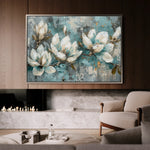 Floral 236 Canvas Art 18" x 24" / 45 x 60 cm / Black