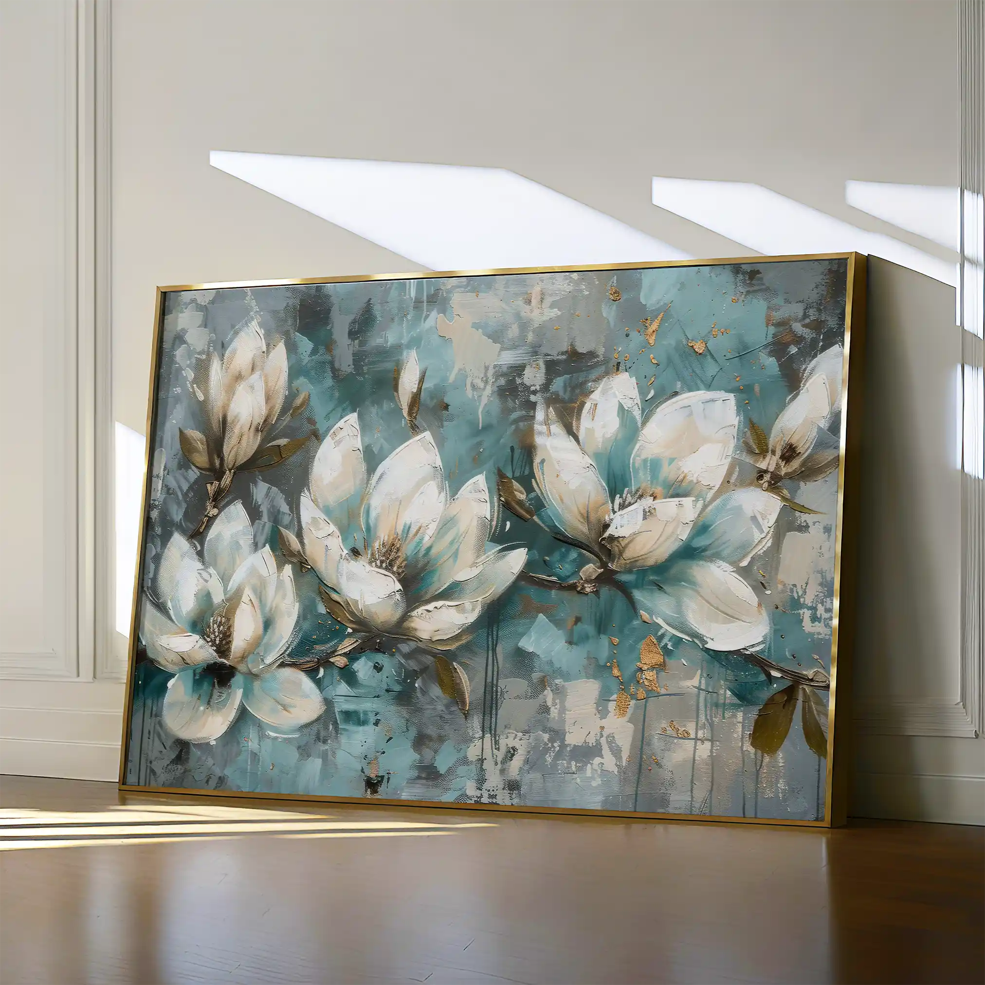 Floral 236 Canvas Art 60 x 40 cm / Black