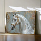 Horses 236 Canvas Art 18" x 24" / 45 x 60 cm / Black