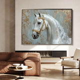 Horses 236 Canvas Art 18" x 24" / 45 x 60 cm / Black