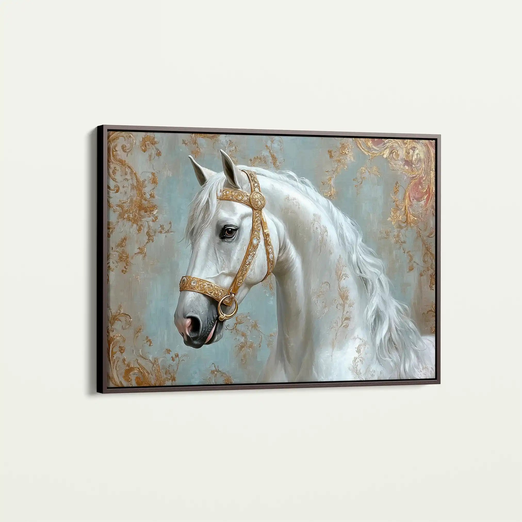 Horses 236 Canvas Art 60 x 40 cm / Black