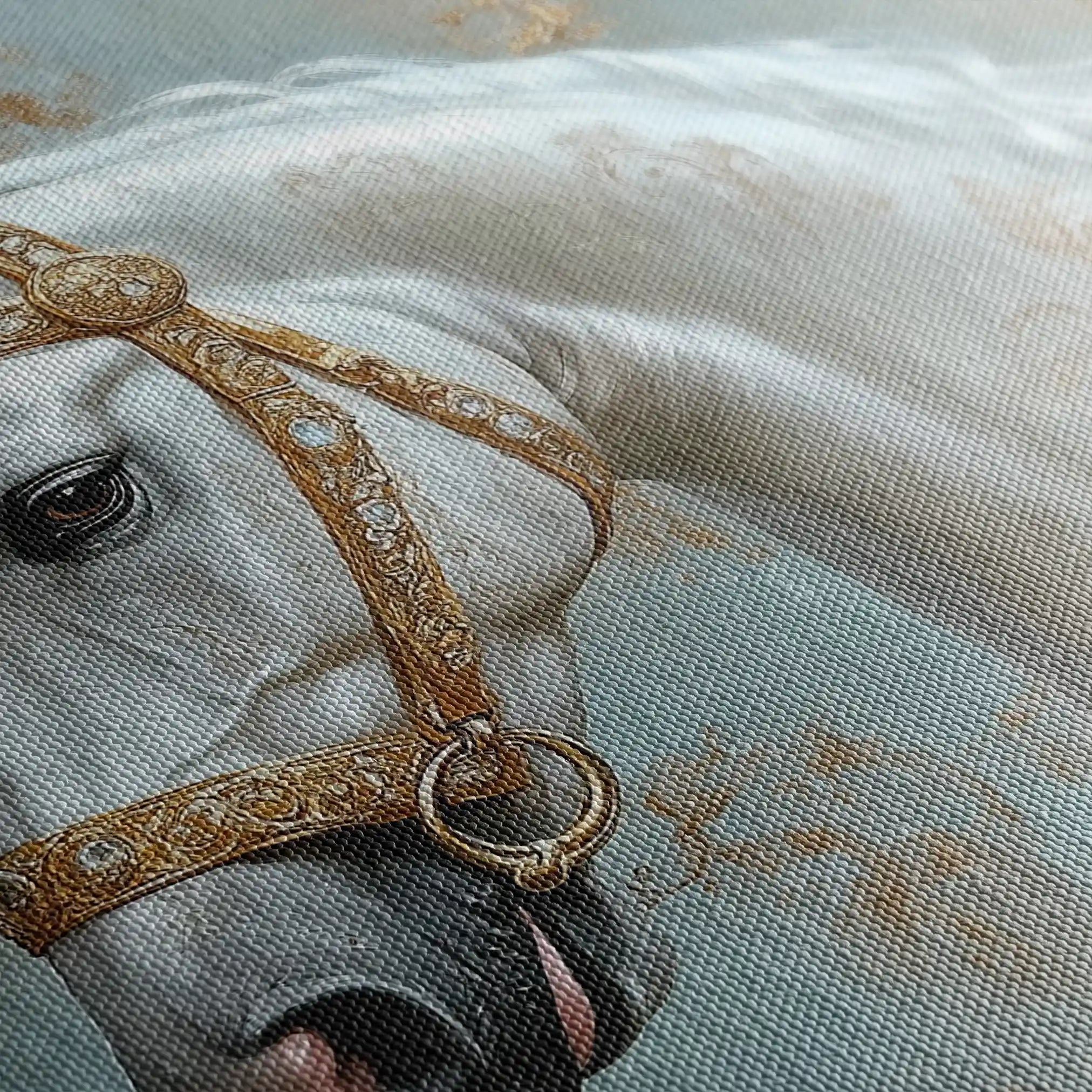 Horses 236 Canvas Art 60 x 40 cm / Black