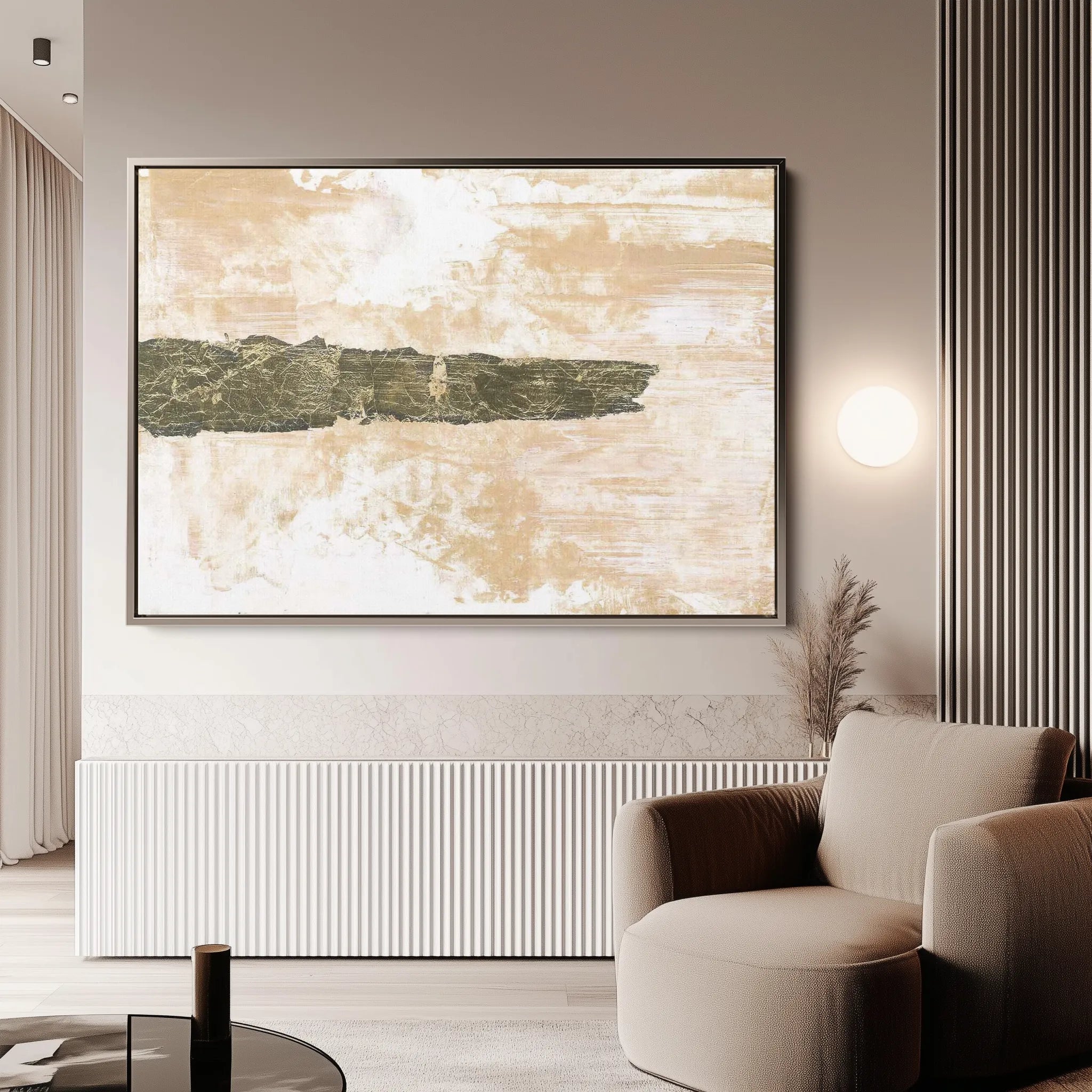 Abstract 237 Canvas Art 18" x 24" / 45 x 60 cm / Black