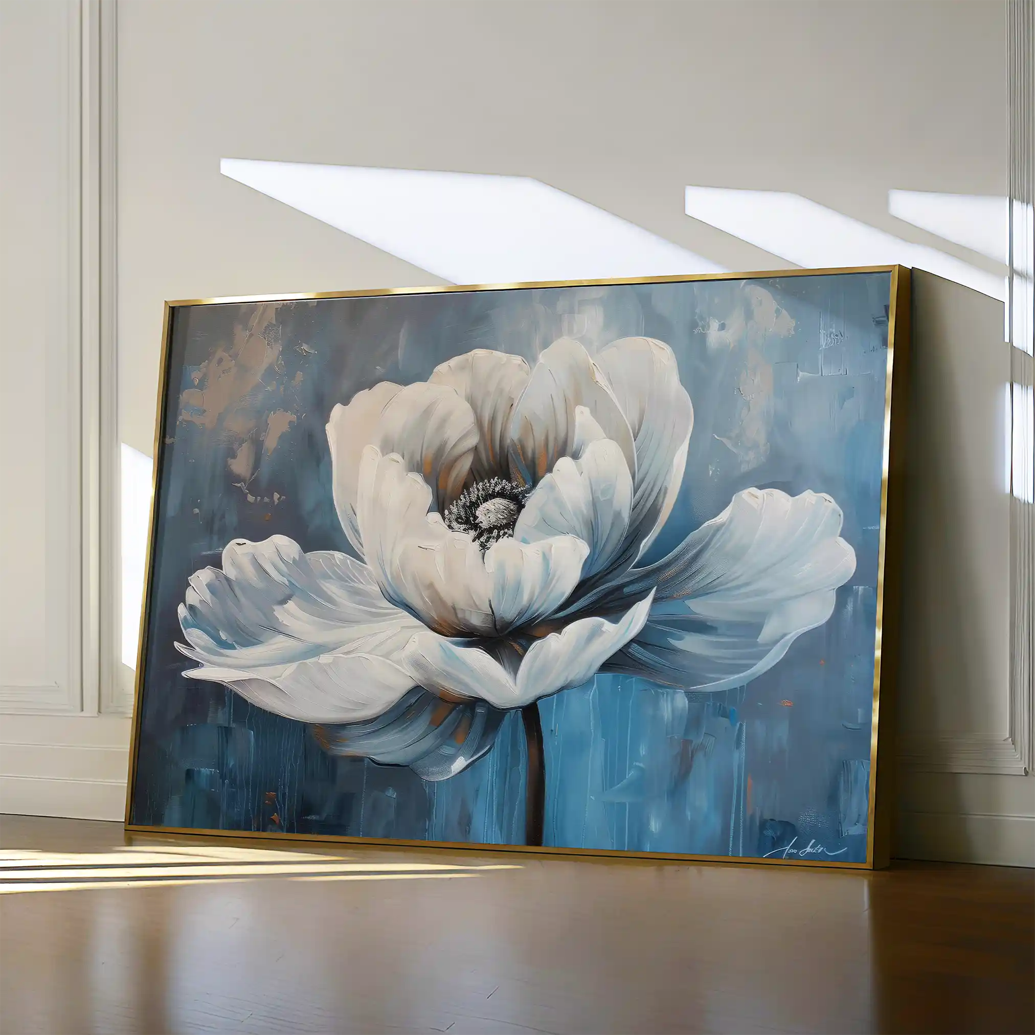 Floral 237 Canvas Art 60 x 40 cm / Black