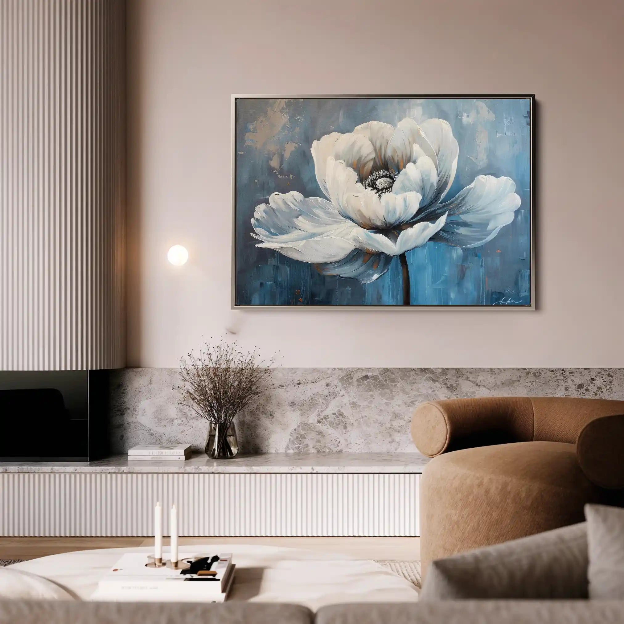 Floral 237 Canvas Art 60 x 40 cm / Black