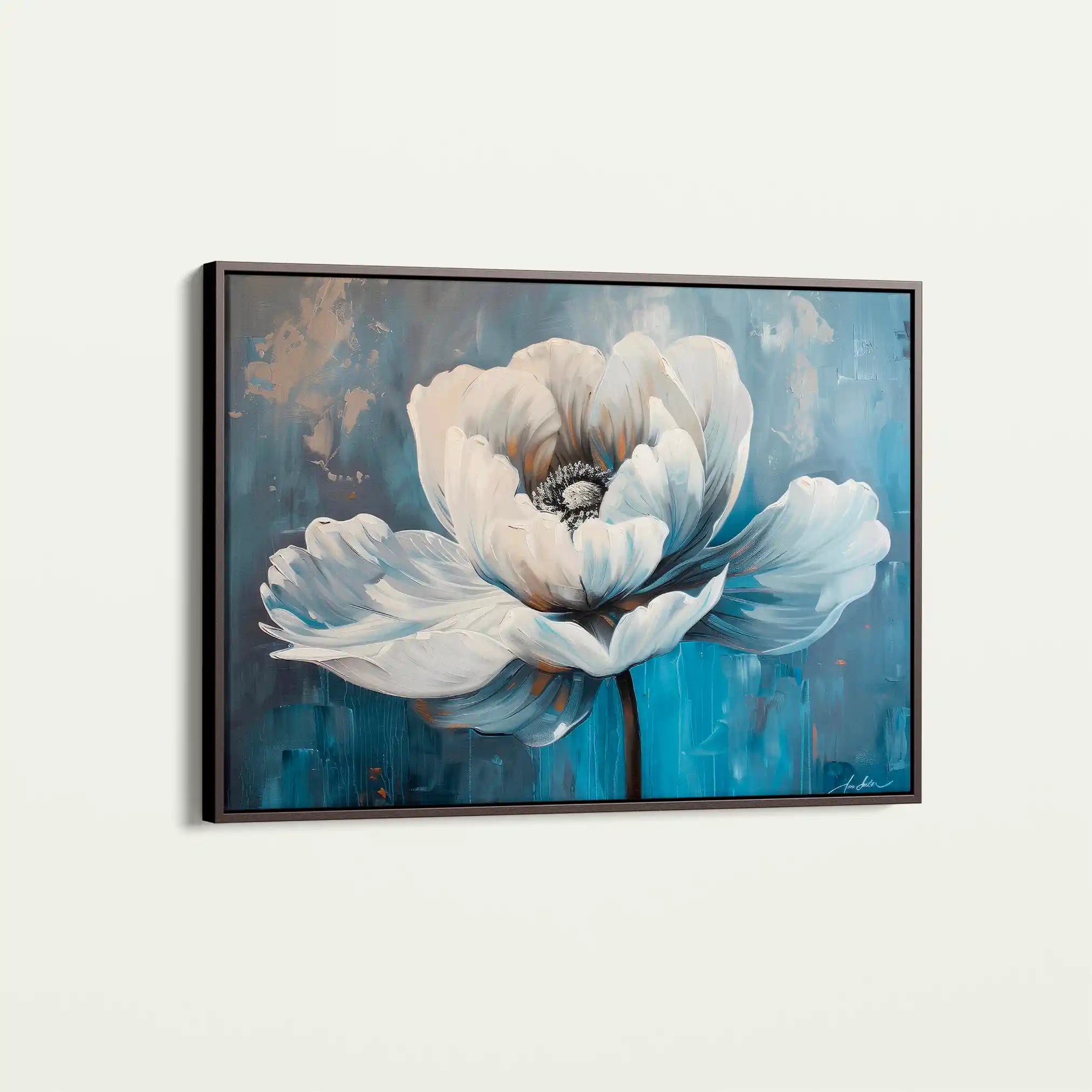 Floral 237 Canvas Art 60 x 40 cm / Black