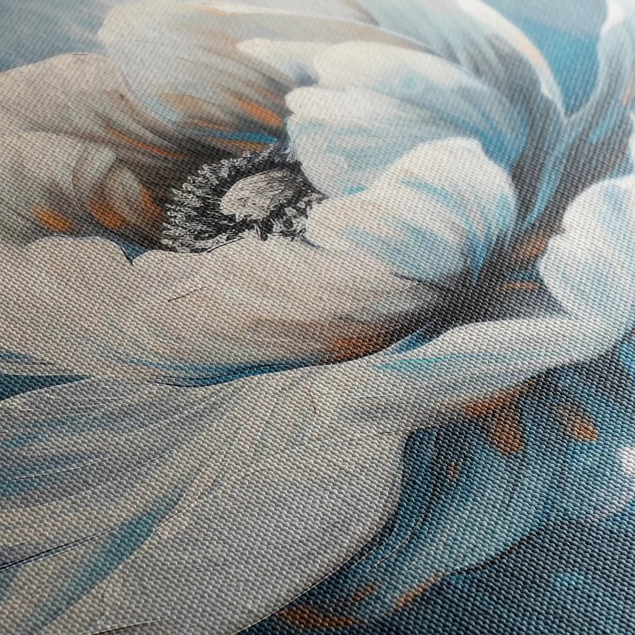 Floral 237 Canvas Art 60 x 40 cm / Black