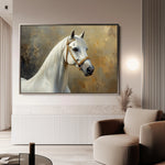 Horses 237 Canvas Art 18" x 24" / 45 x 60 cm / Black