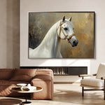 Horses 237 Canvas Art 18" x 24" / 45 x 60 cm / Black