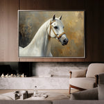 Horses 237 Canvas Art 18" x 24" / 45 x 60 cm / Black