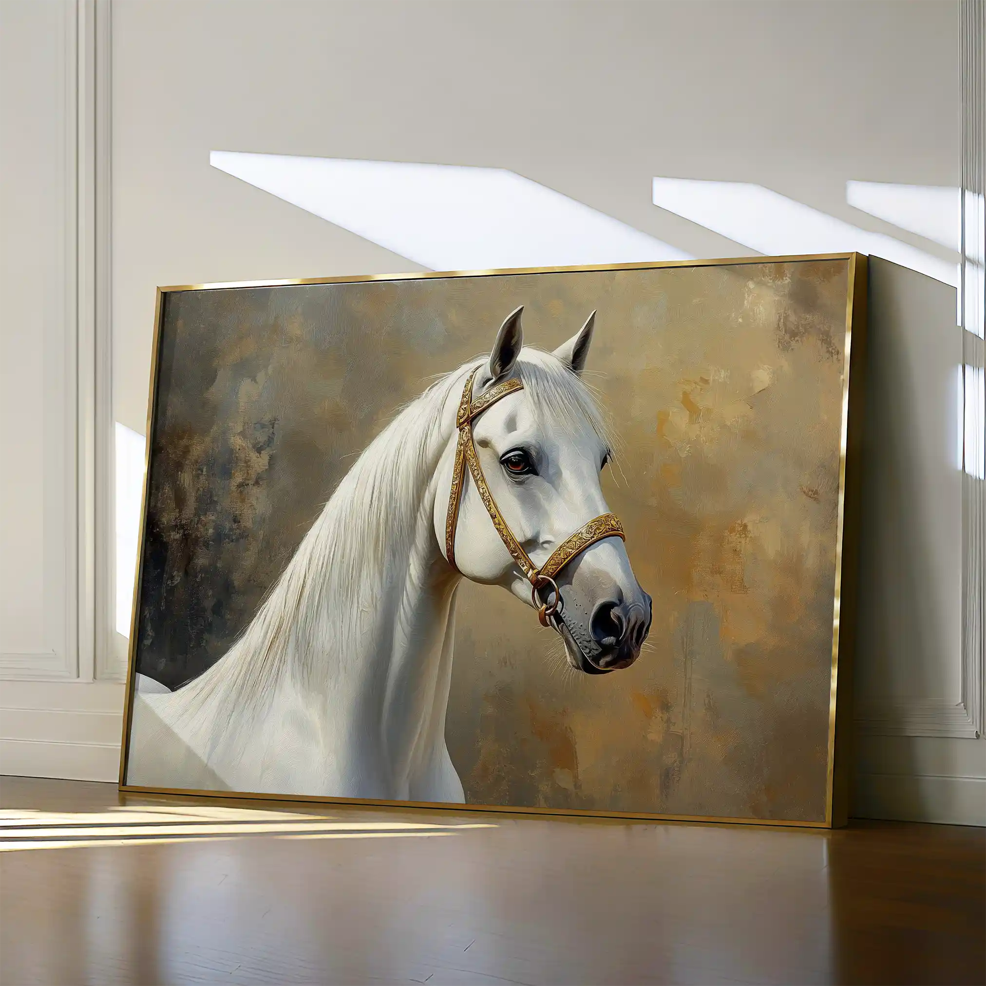 Horses 237 Canvas Art 60 x 40 cm / Black