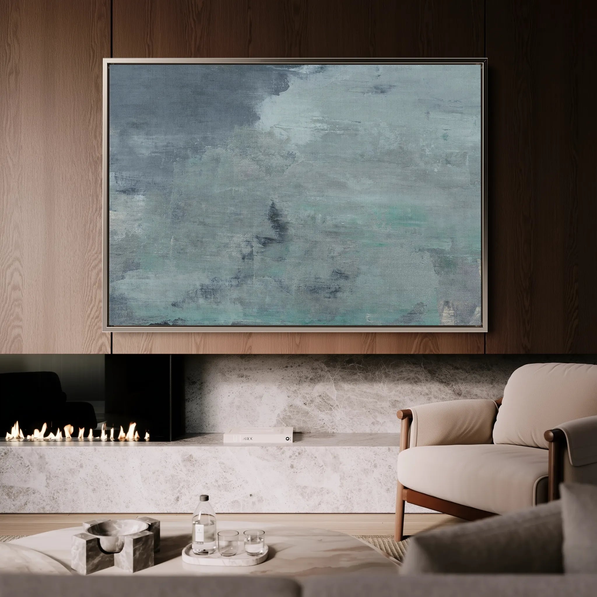 Abstract 238 Canvas Art 18" x 24" / 45 x 60 cm / Black