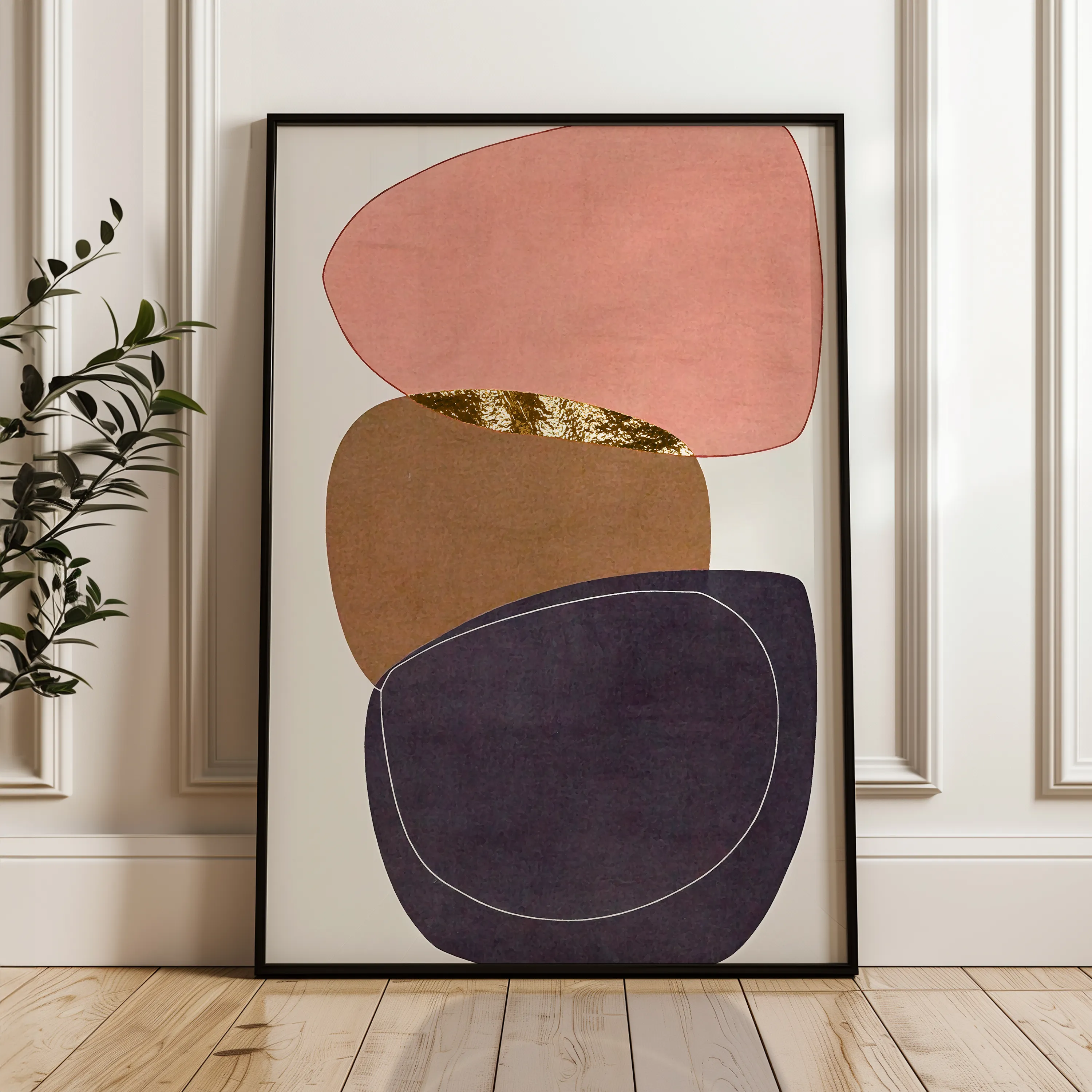 Boho 238 Canvas Art 18" x 24" / 45 x 60 cm / Black