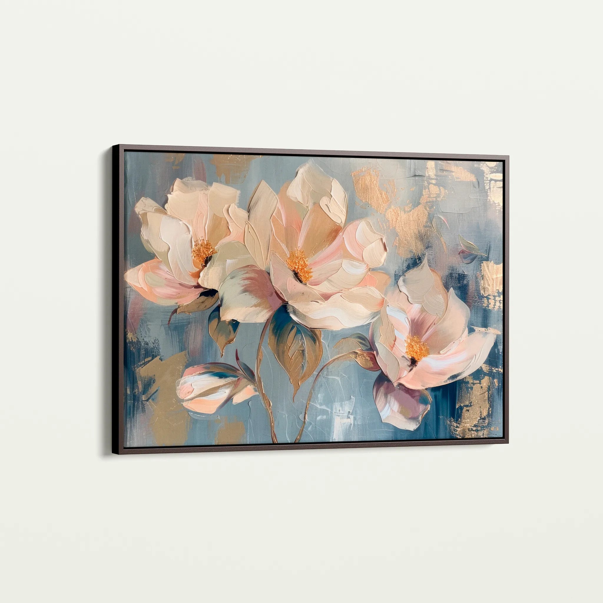 Floral 238 Canvas Art 18" x 24" / 45 x 60 cm / Black