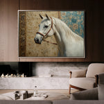 Horses 238 Canvas Art 18" x 24" / 45 x 60 cm / Black
