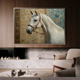 Horses 238 Canvas Art 18" x 24" / 45 x 60 cm / Black