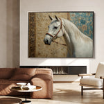 Horses 238 Canvas Art 18" x 24" / 45 x 60 cm / Black