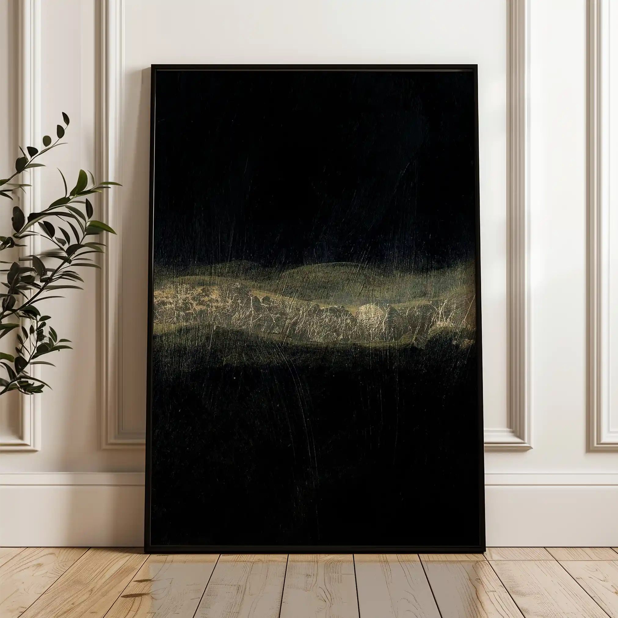 Abstract 239 Canvas Art 18" x 24" / 45 x 60 cm / Black